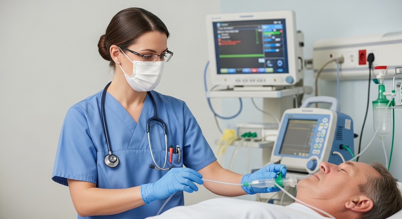Imagem de destaque do curso Enfermagem em Emergências Respiratórias